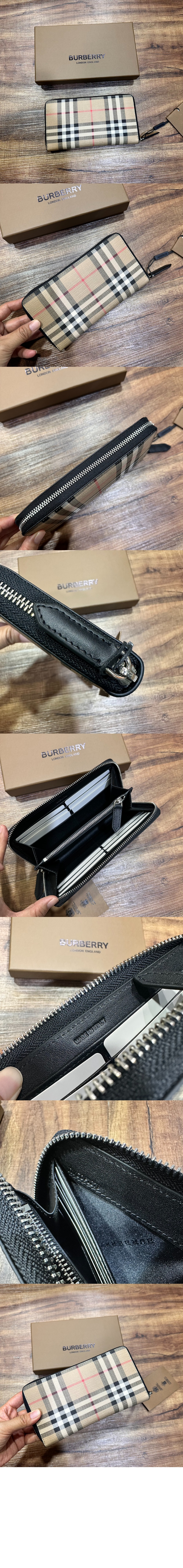 버버리 빈티지 체크 장지갑 4074696