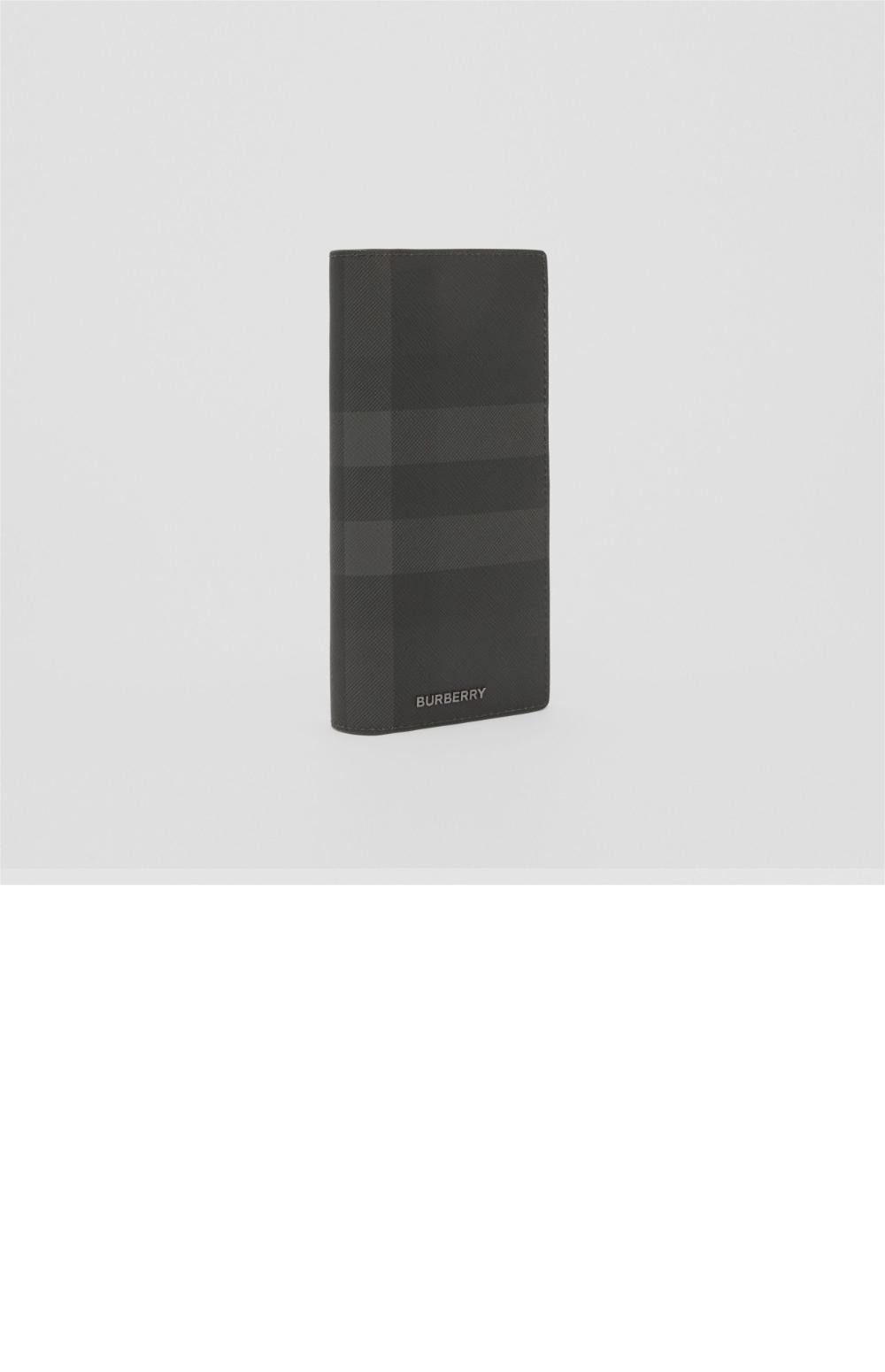 버버리 체크 레더 장지갑 80547851
