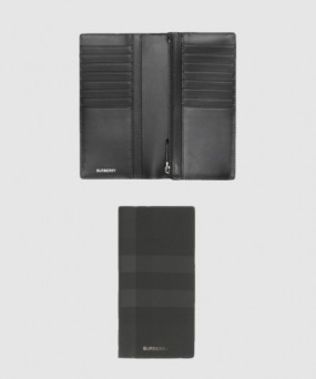 버버리 체크 레더 장지갑 80547851