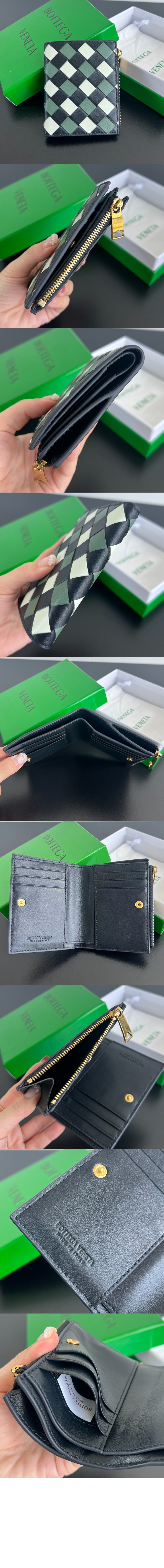 보테가베네타 스몰 카세트 폴더형 지퍼 지갑 742330