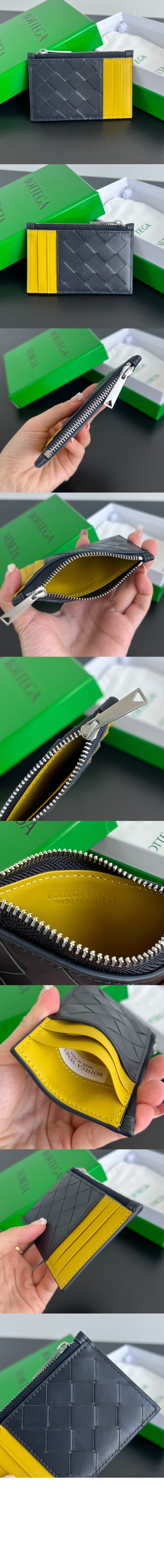 보테가베네타 인트레치아토 지퍼 카드 케이스 755985