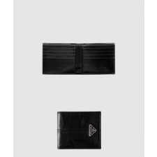 프라다 삼각 메탈 로고 플랩 가죽 지갑 2M0513