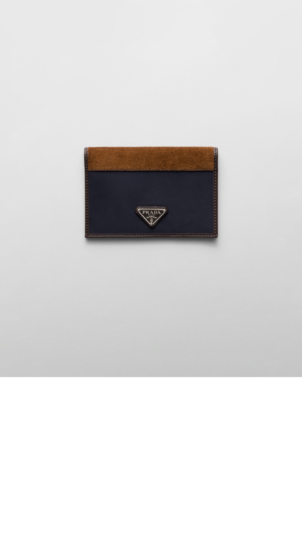 프라다 리나일론 및 가죽 여권 지갑 2MV017