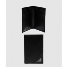 프라다 마이크로 그레인 트라이앵글 이중 카드지갑 2MC101