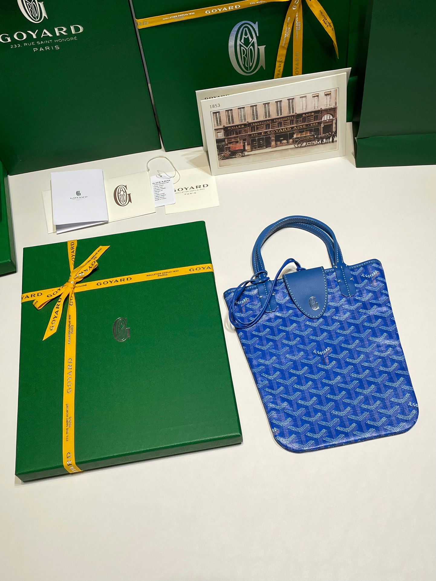 고야드 포아티에 토트백 스카이 블루