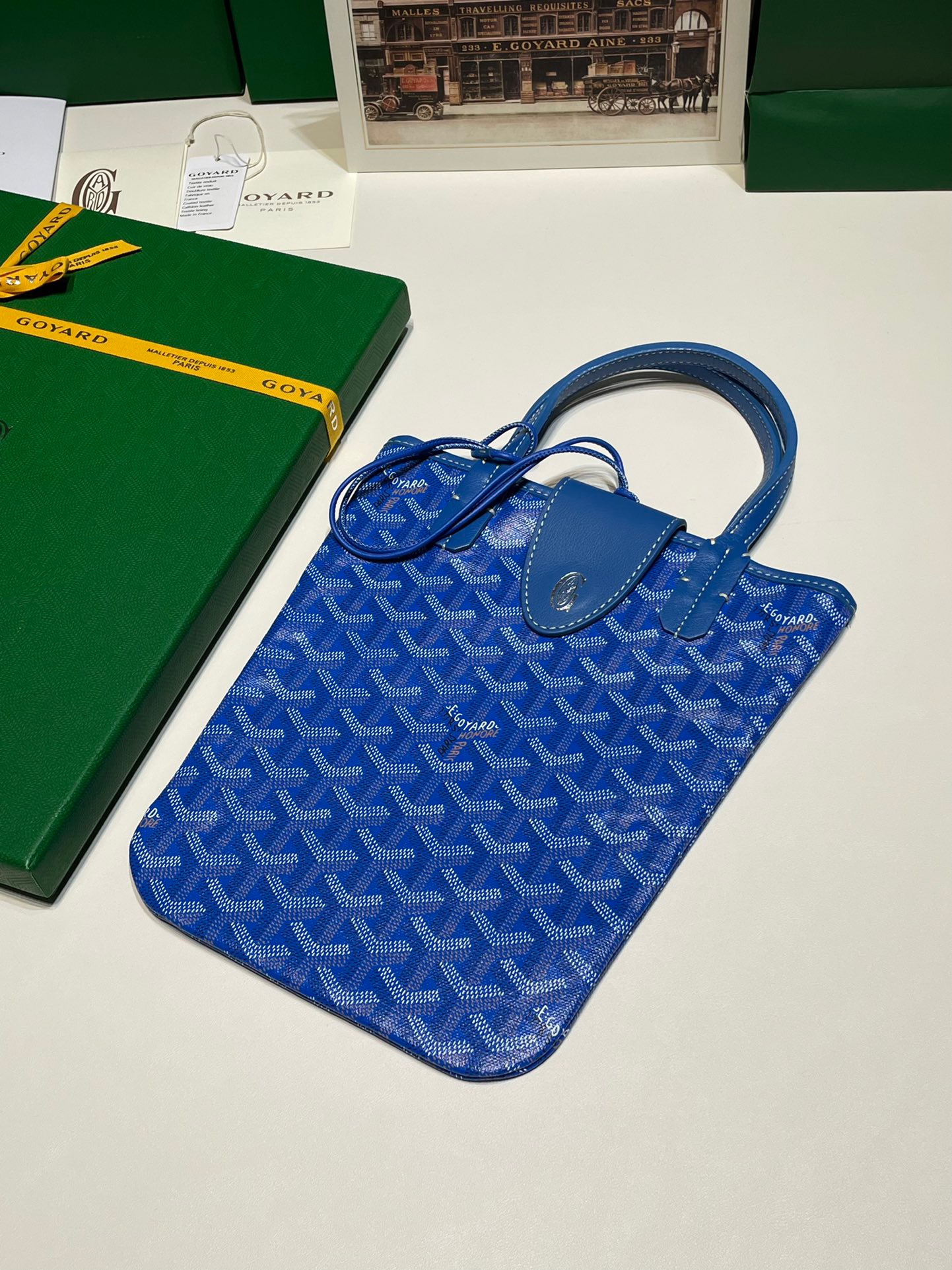 고야드 포아티에 토트백 스카이 블루