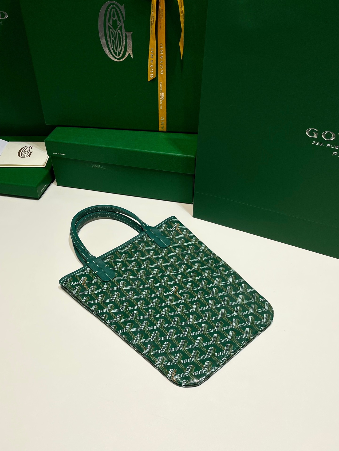 고야드 포아티에 토트백 그린