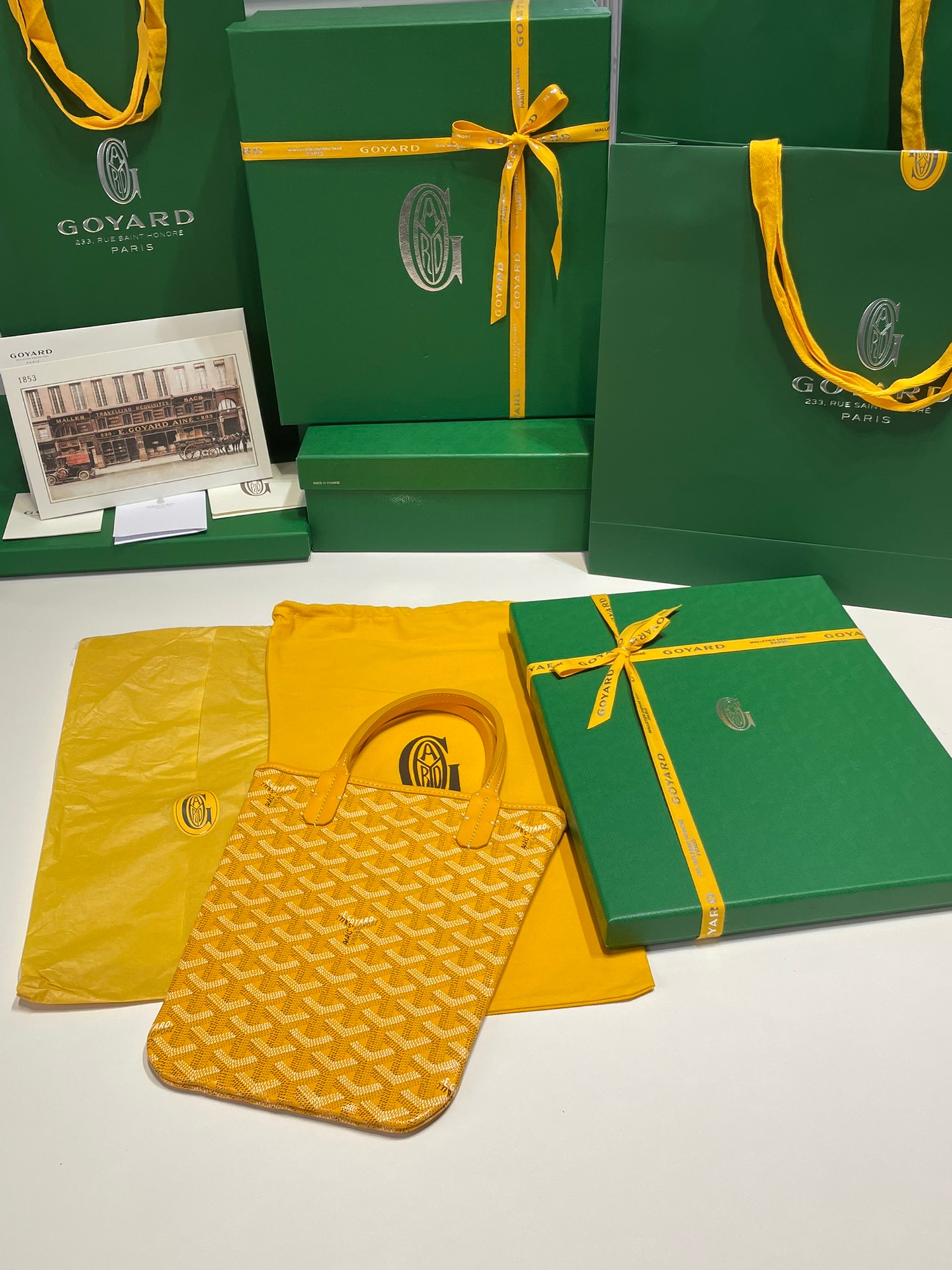 고야드 포아티에 토트백 옐로우