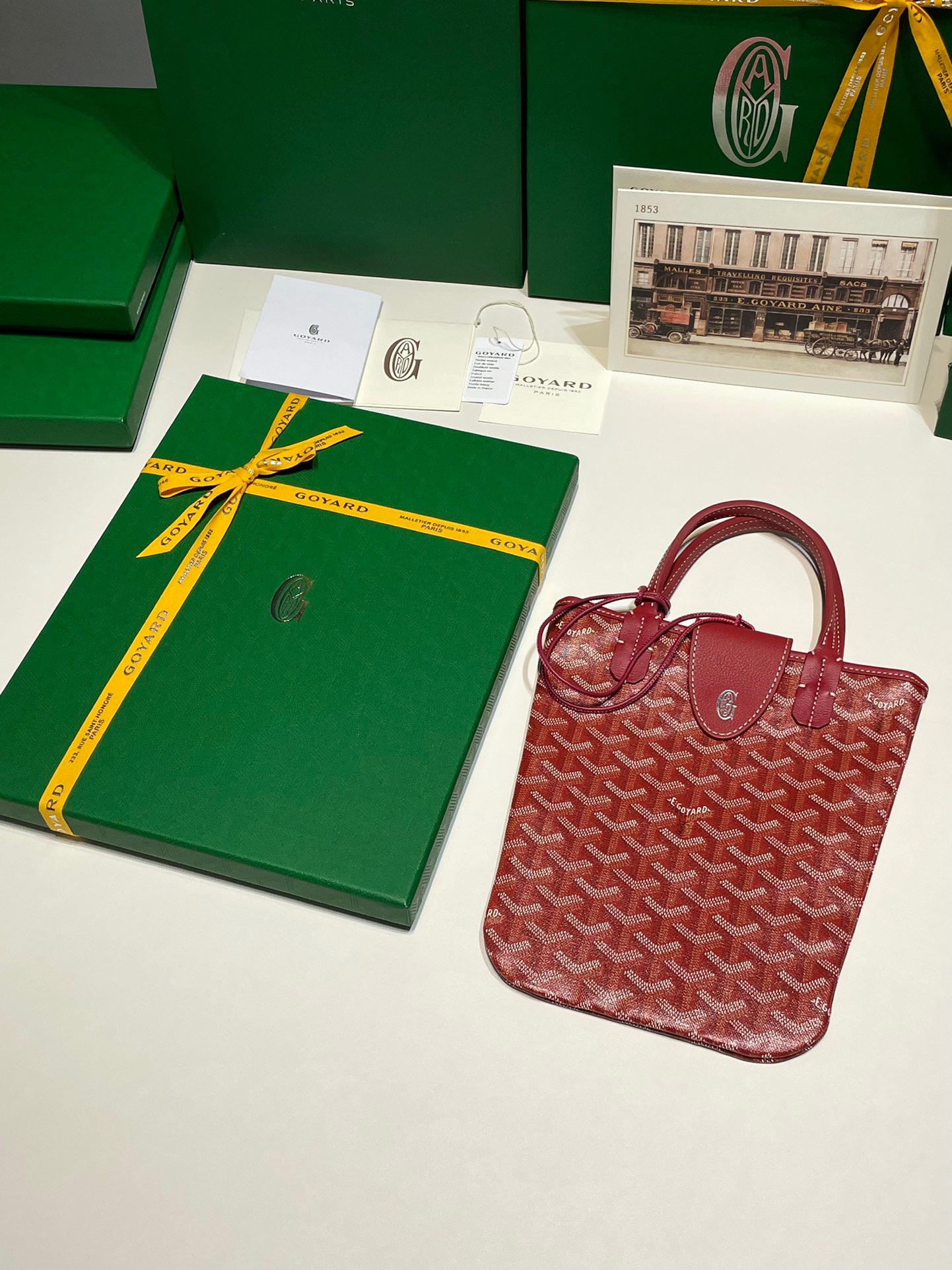 고야드 포아티에 토트백 레드