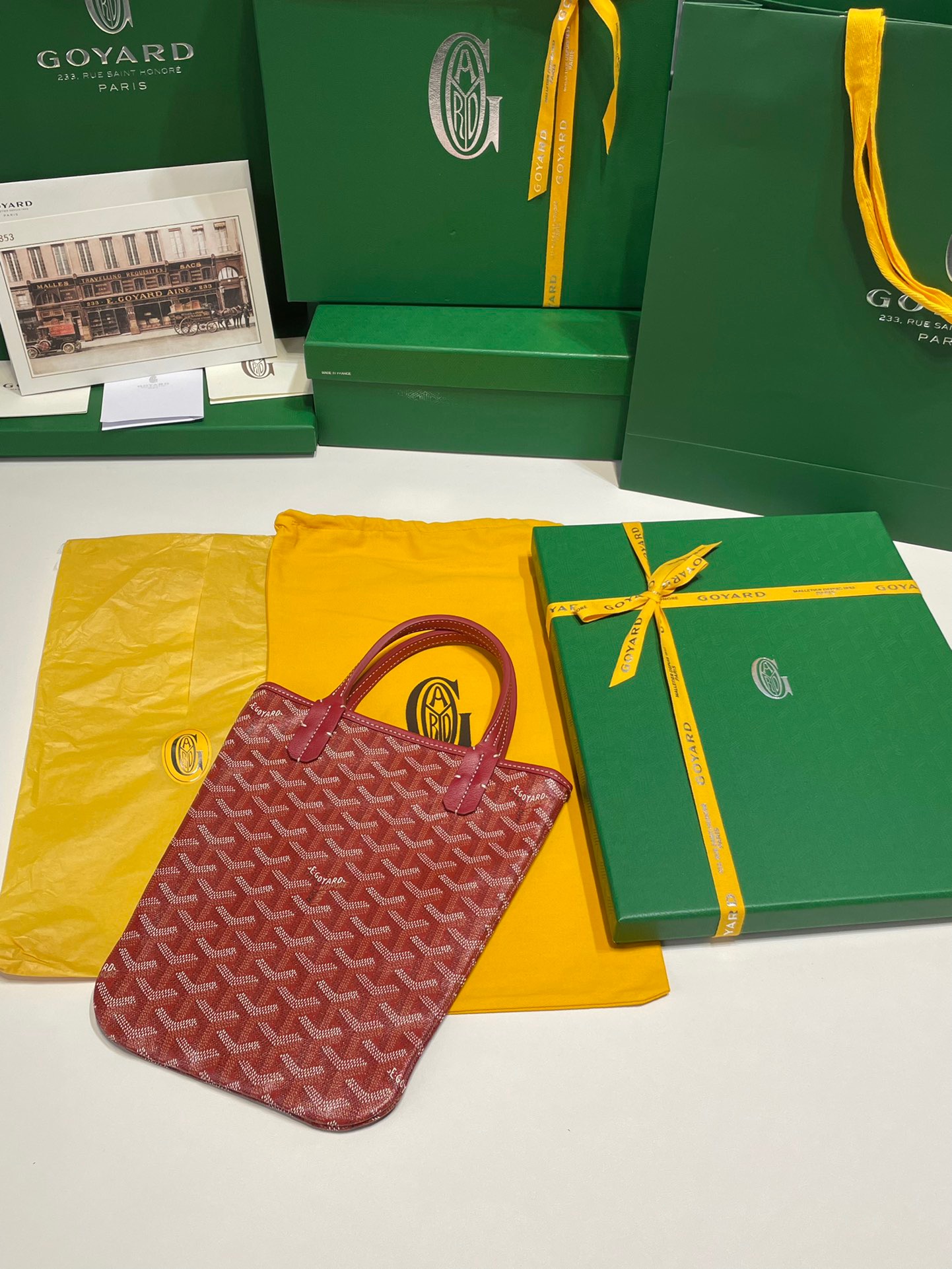 고야드 포아티에 토트백 레드