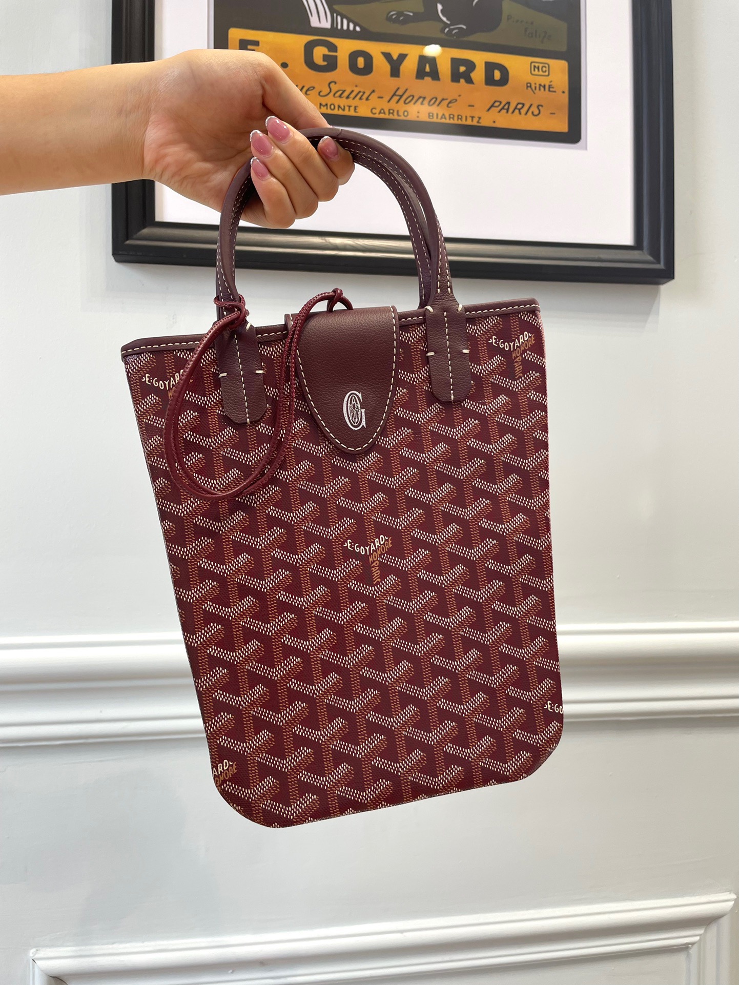 고야드 포아티에 토트백 버건디