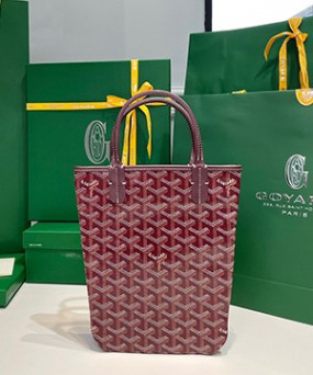 고야드 포아티에 토트백 버건디