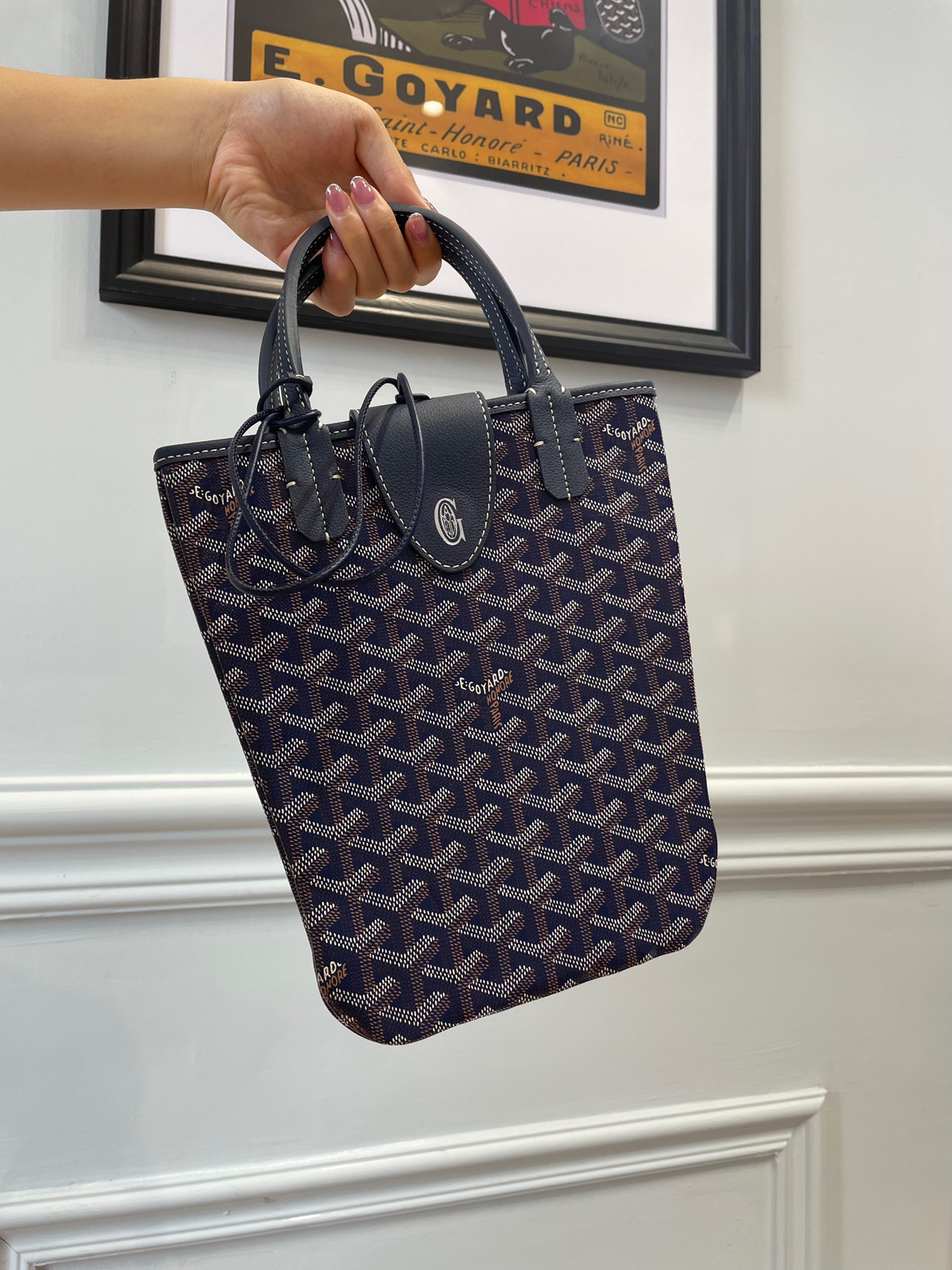 고야드 포아티에 토트백 마린 블루