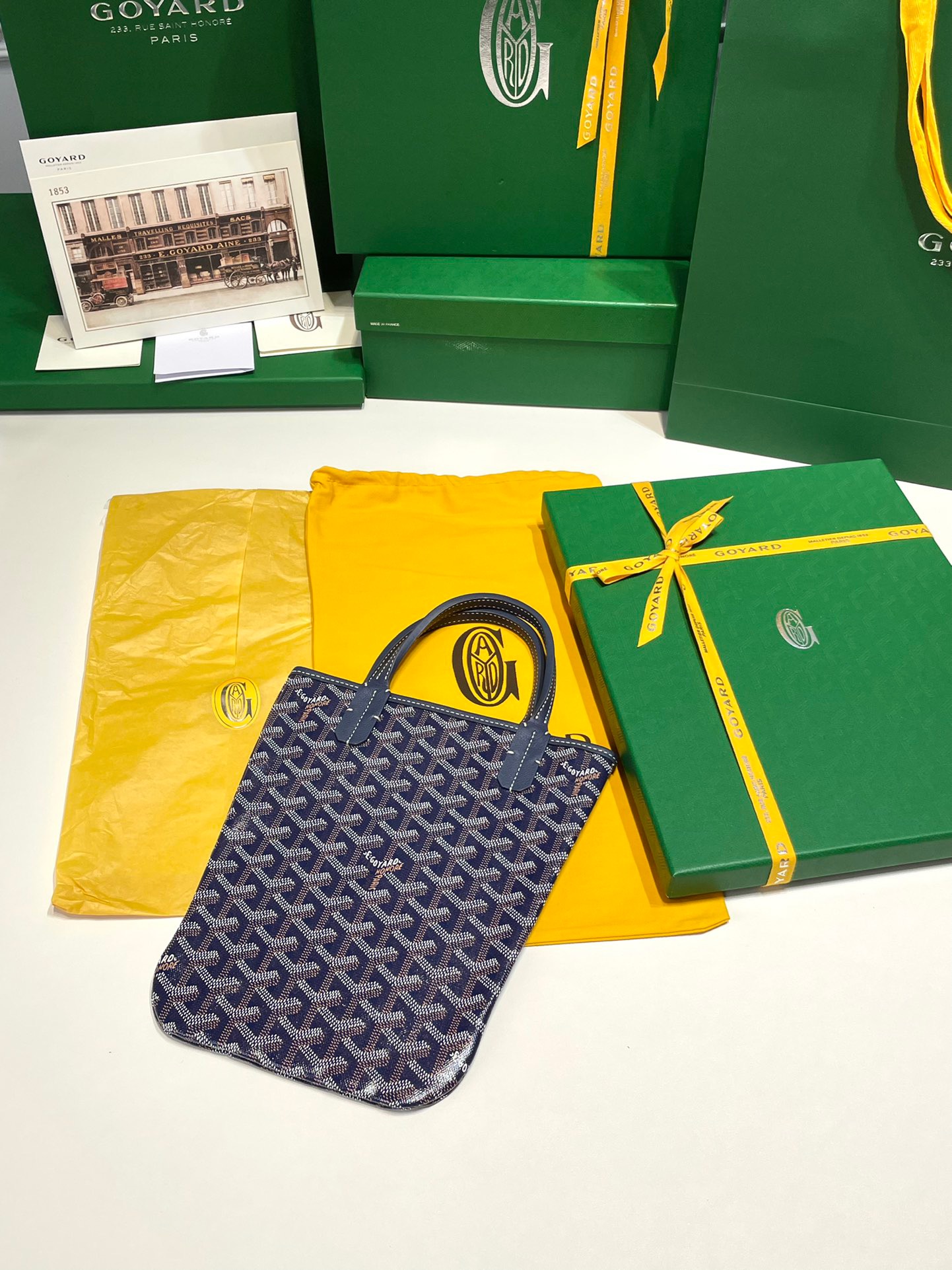 고야드 포아티에 토트백 마린 블루