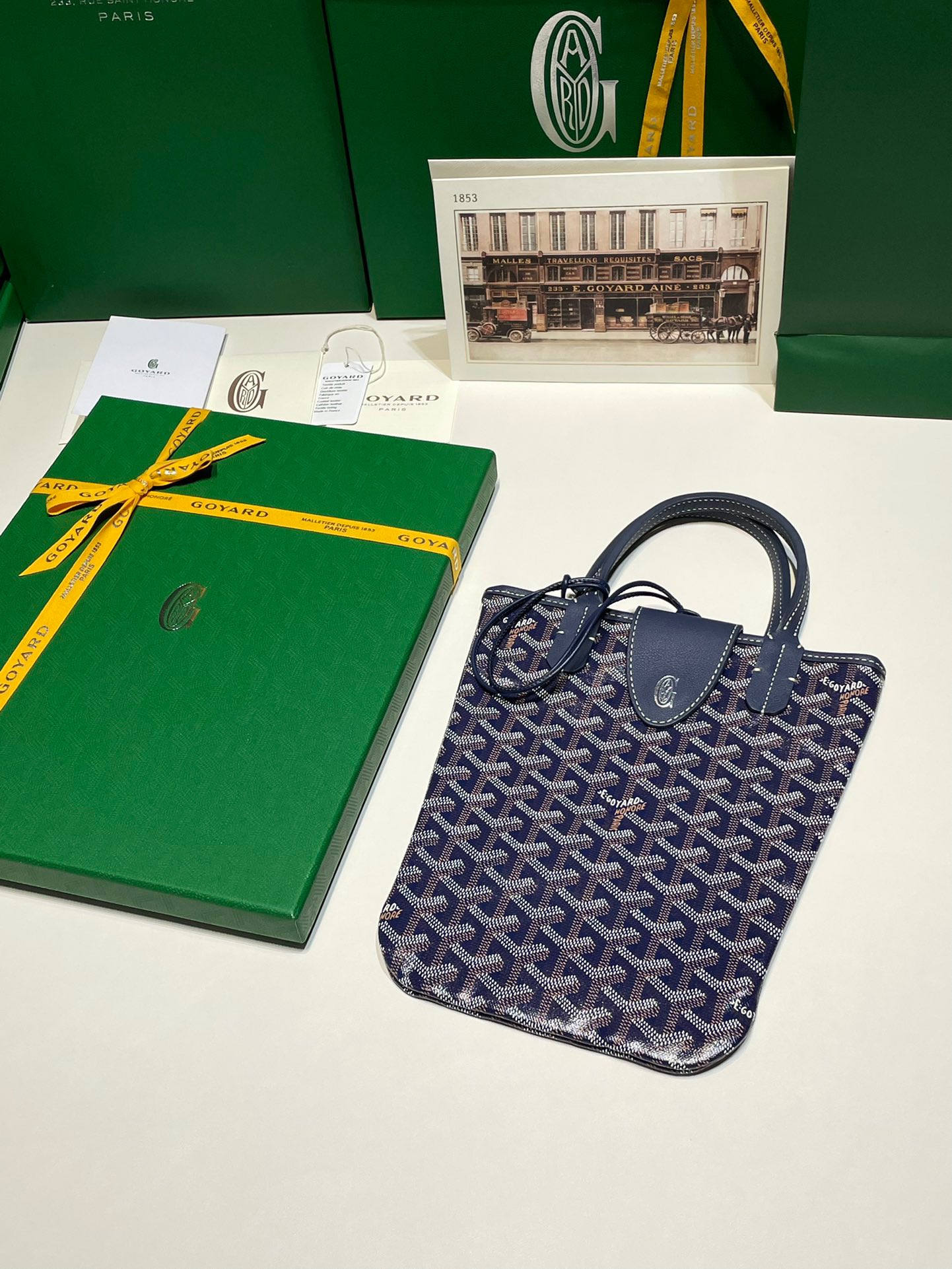 고야드 포아티에 토트백 마린 블루