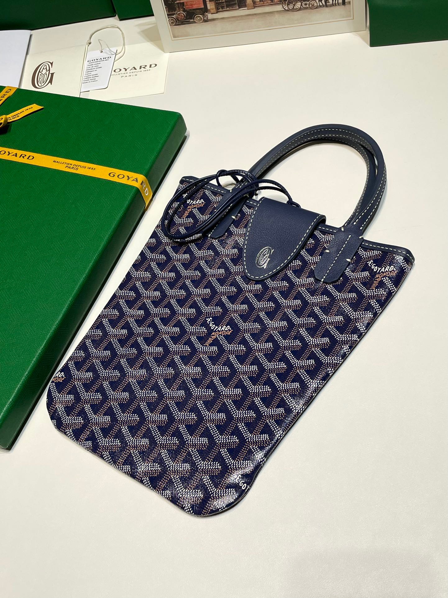 고야드 포아티에 토트백 마린 블루