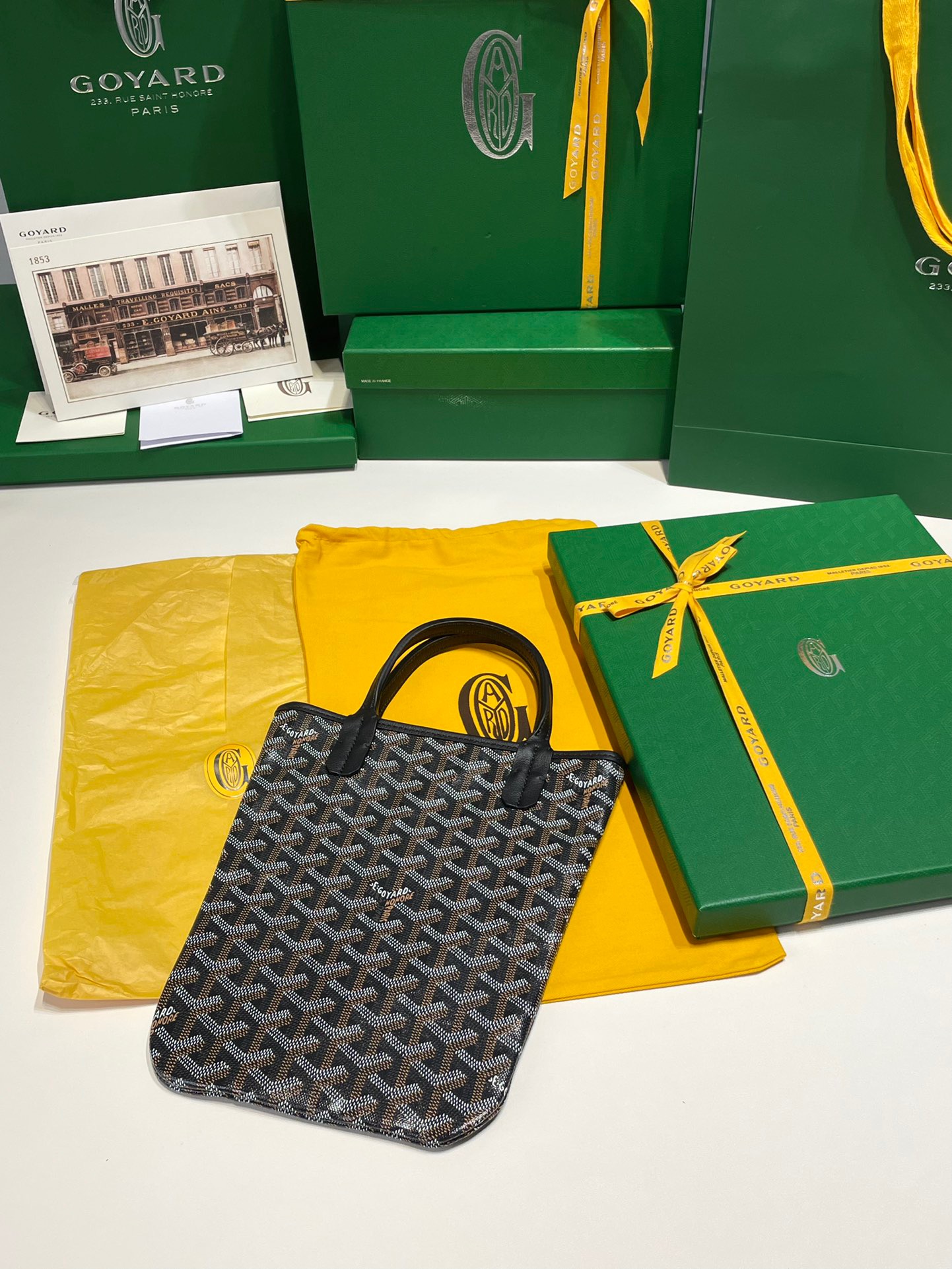 고야드 포아티에 토트백 블랙