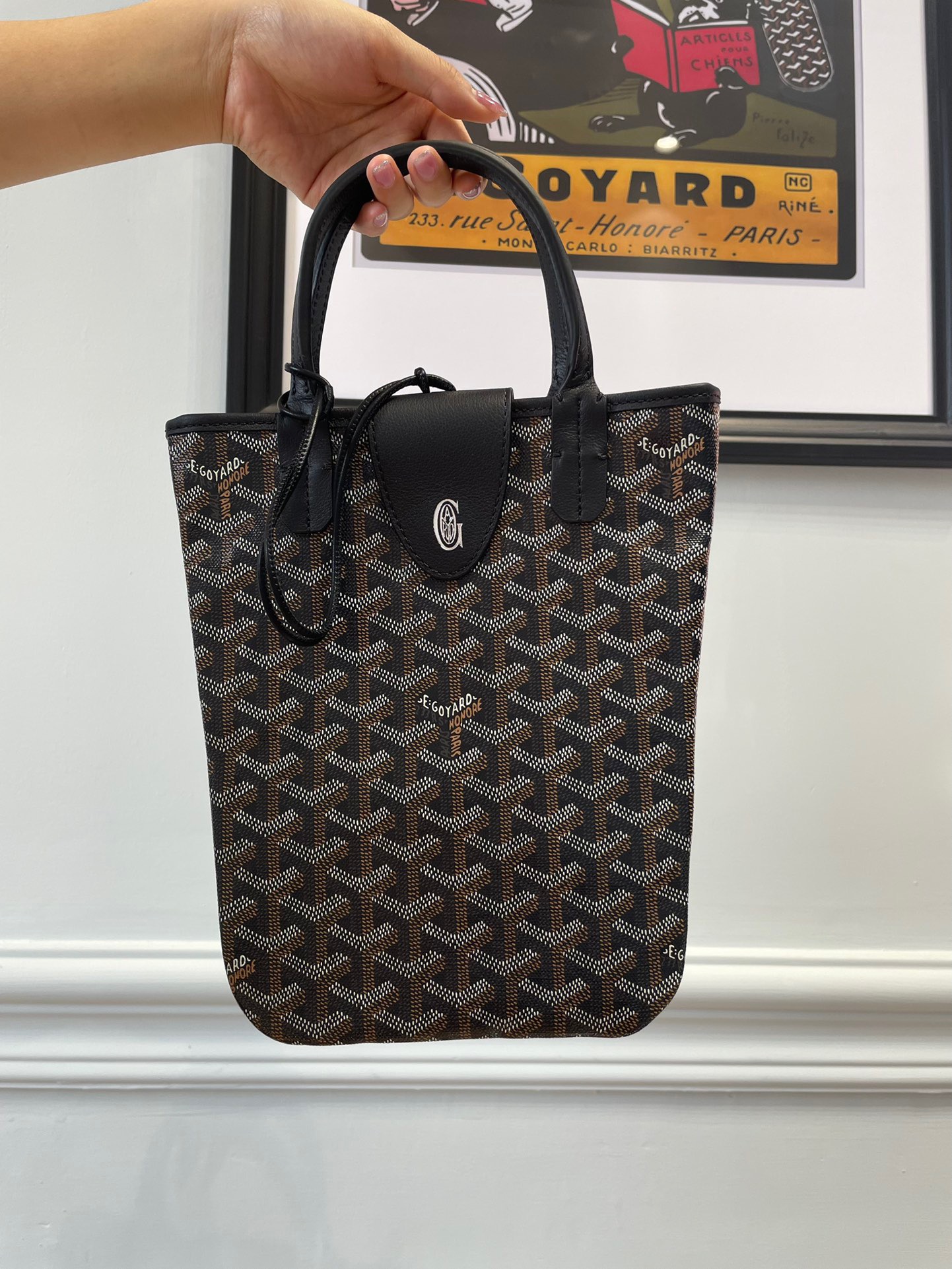 고야드 포아티에 토트백 블랙