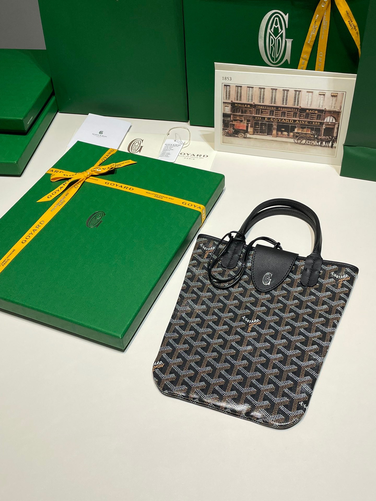 고야드 포아티에 토트백 블랙