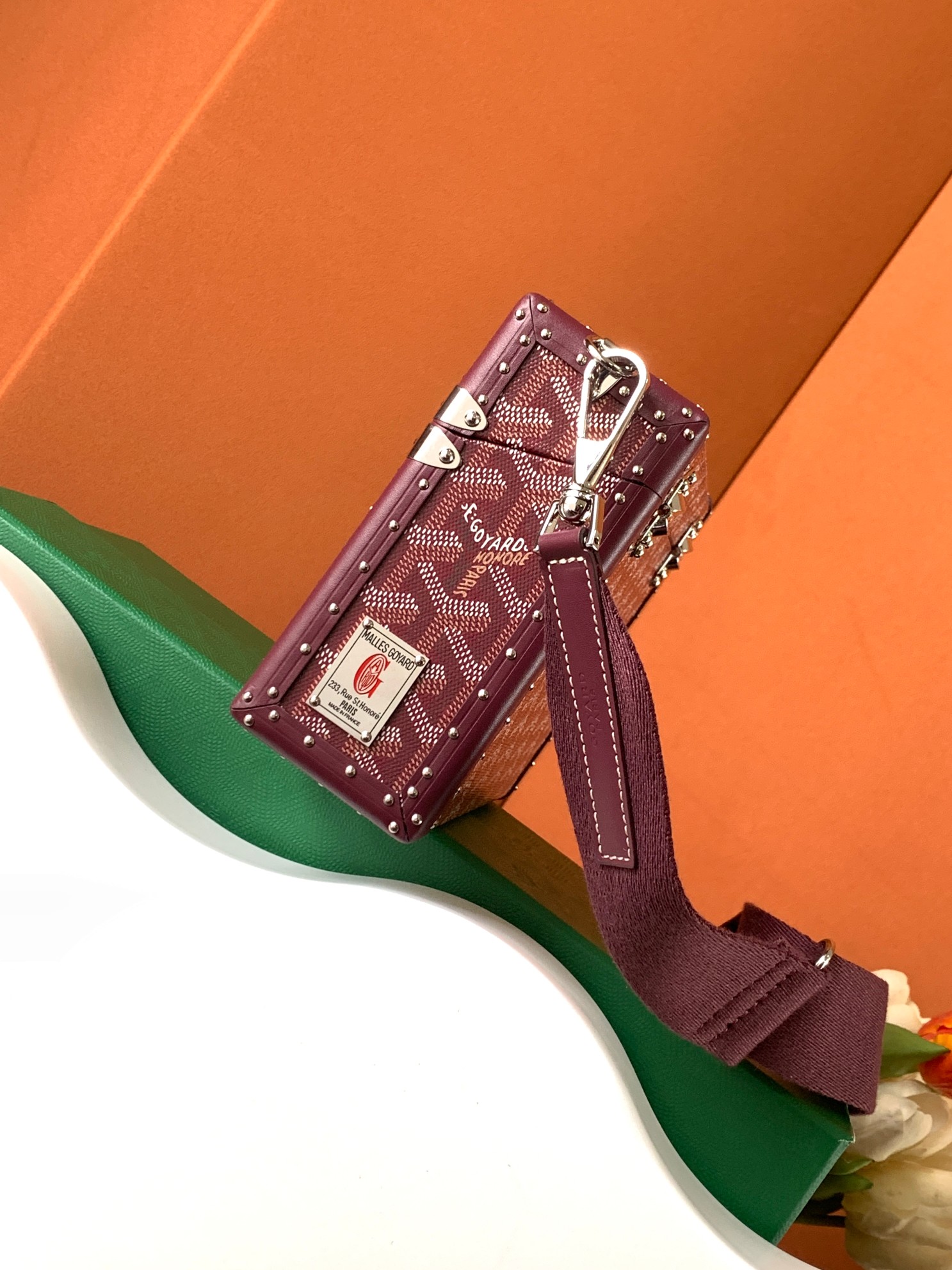 고야드 카세트 트렁크 백 버건디