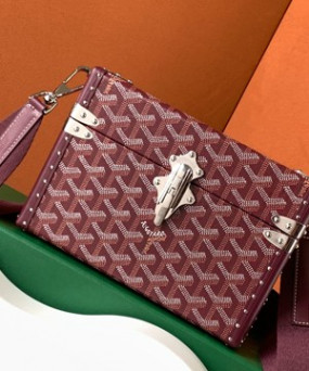 고야드 카세트 트렁크 백 버건디