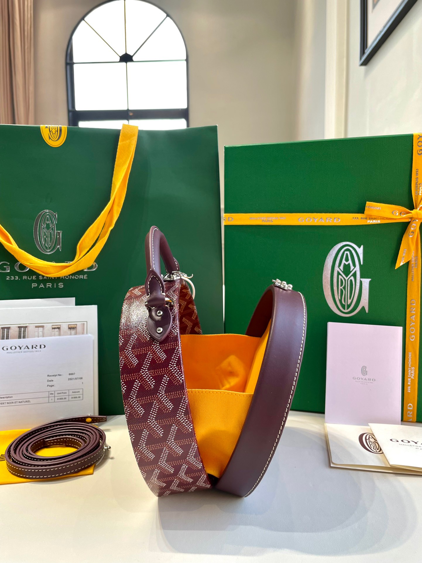 고야드 알토 후드백 버건디