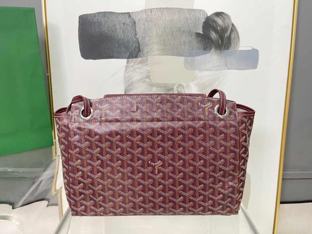 고야드 루에뜨 플랩 숄더백 버건디