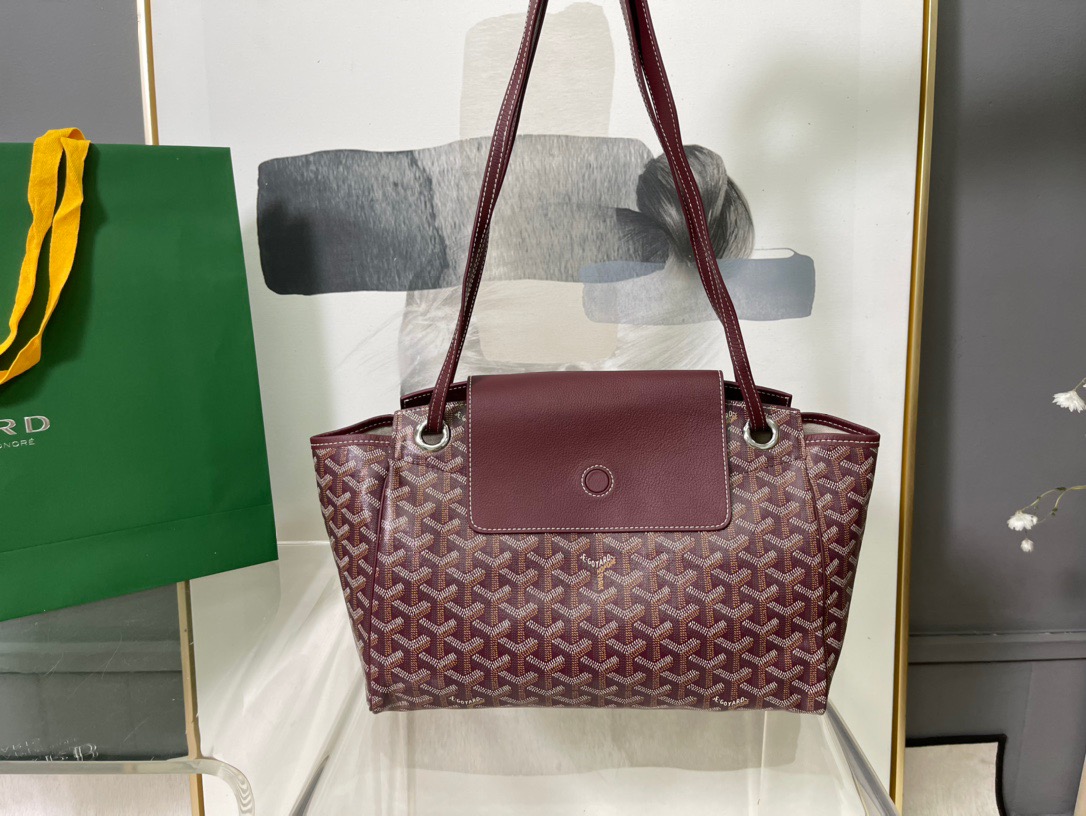 고야드 루에뜨 플랩 숄더백 버건디