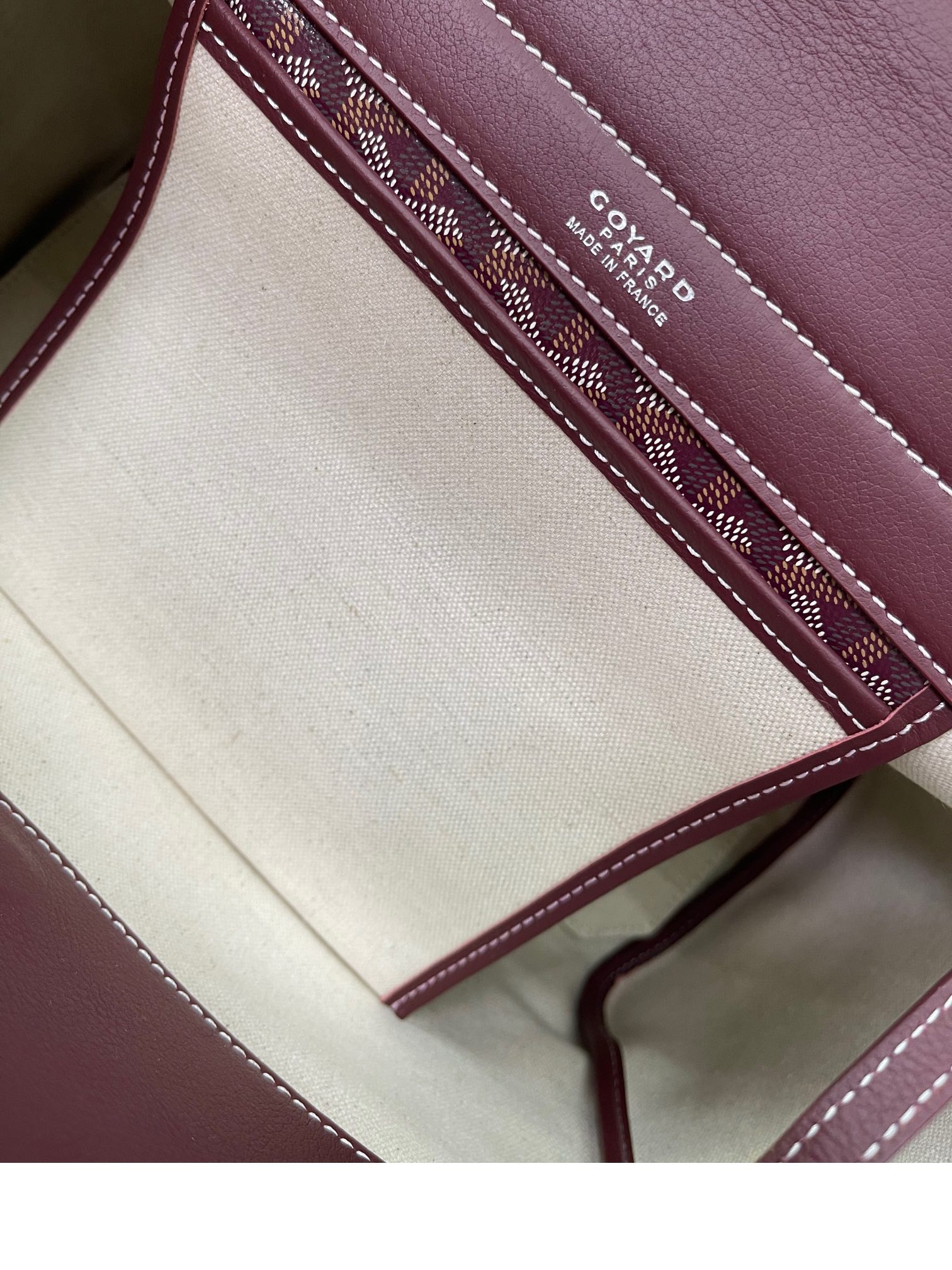 고야드 루에뜨 플랩 숄더백 버건디