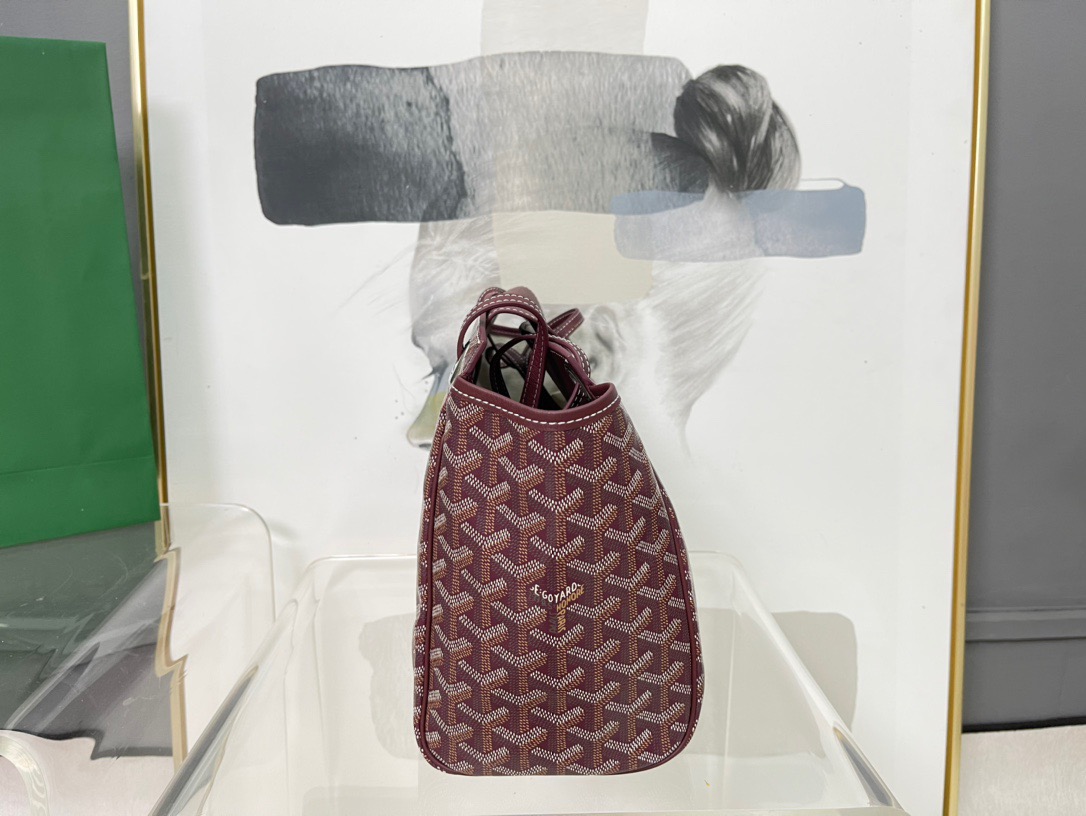 고야드 루에뜨 플랩 숄더백 버건디