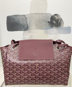 고야드 루에뜨 플랩 숄더백 버건디