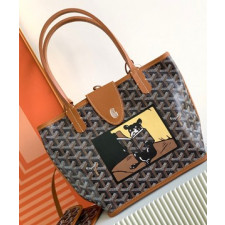 고야드 페인팅 앙주 미니백 블랙 탄