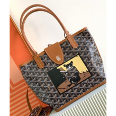 고야드 페인팅 앙주 미니백 블랙 탄