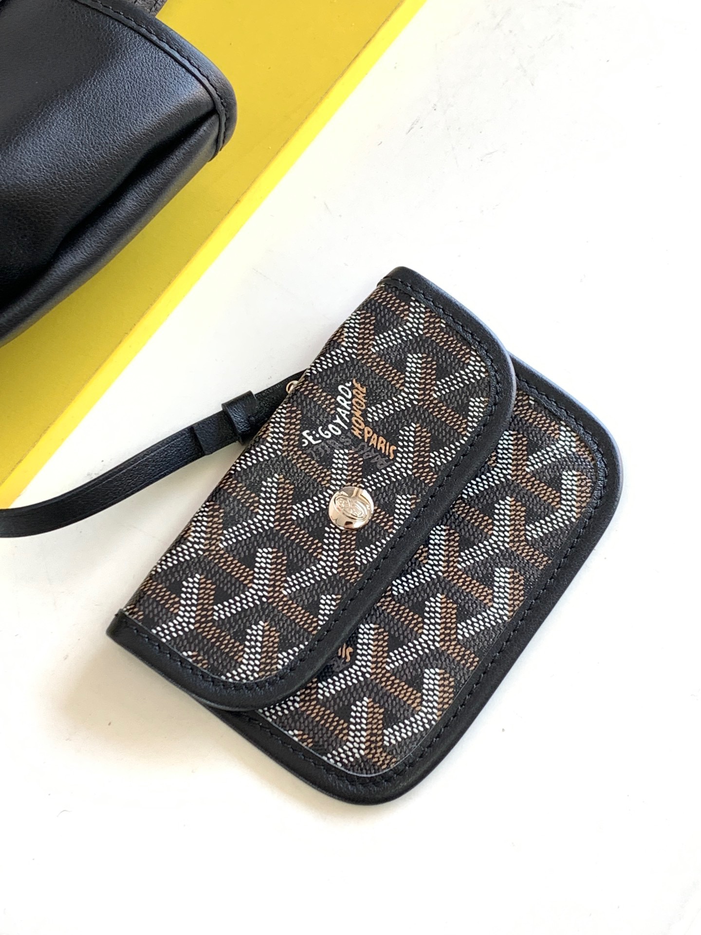 고야드 페인팅 앙주 미니백 블랙