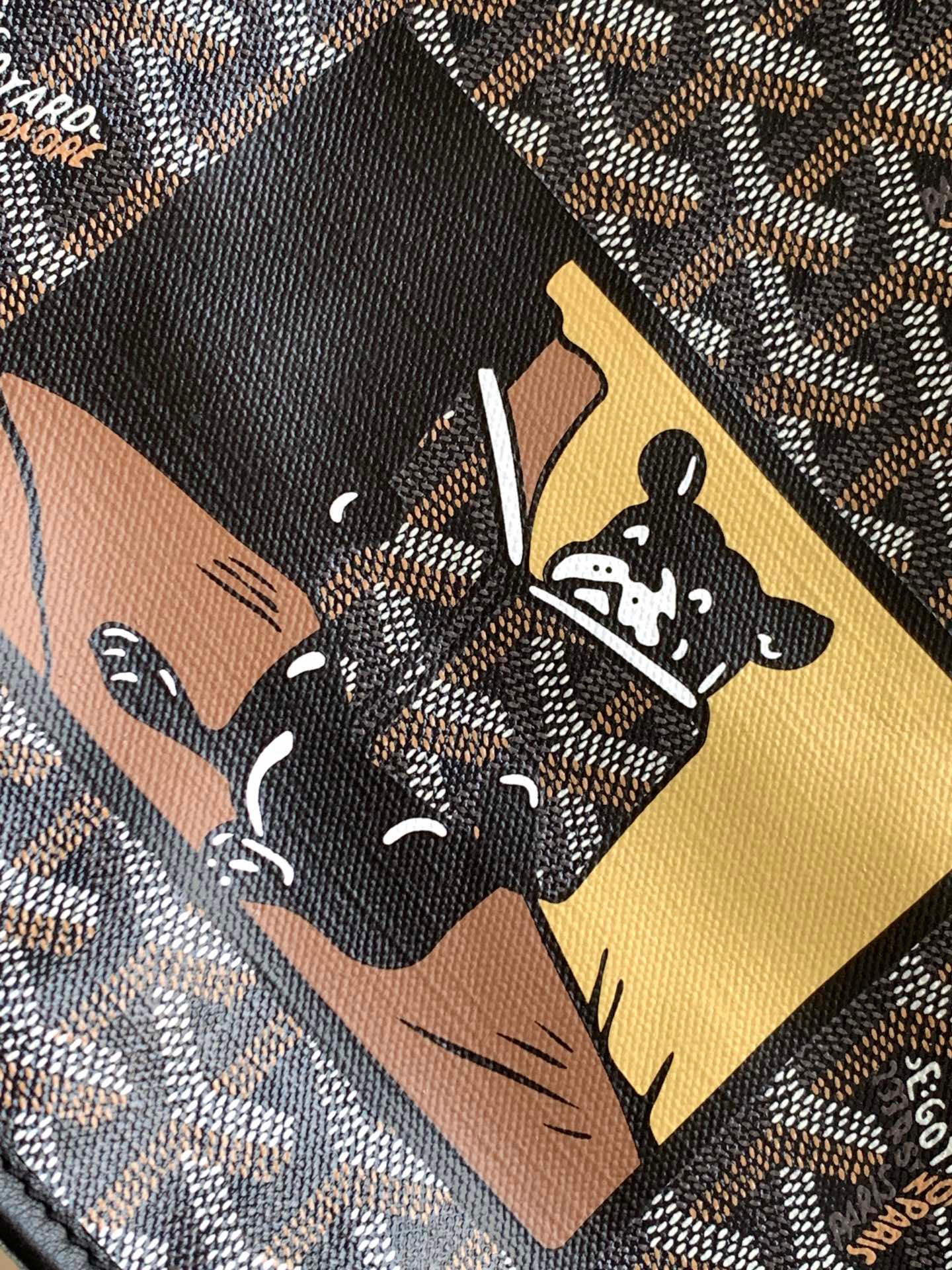 고야드 페인팅 앙주 미니백 블랙