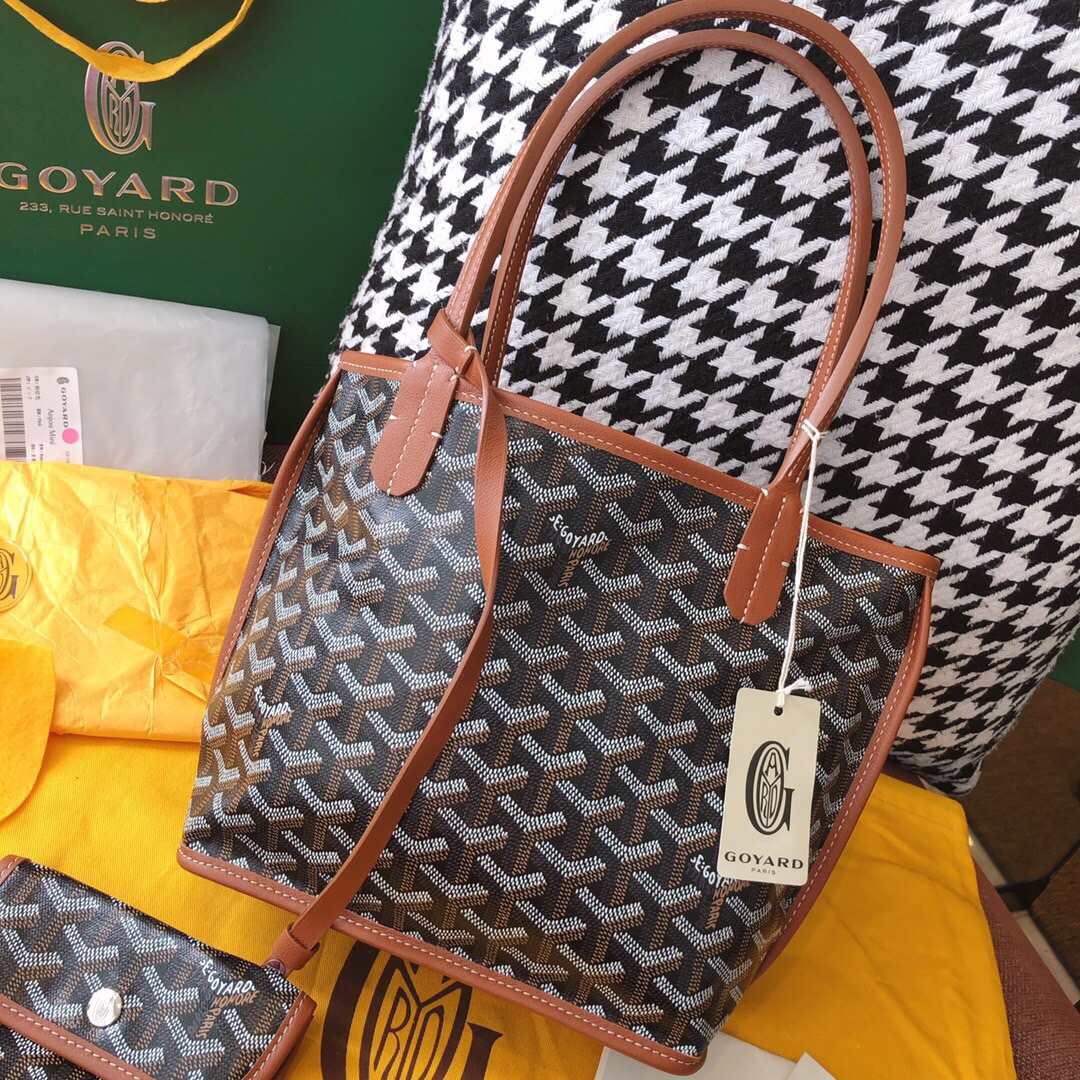 고야드 미니 앙주백 리버서블 블랙 탄