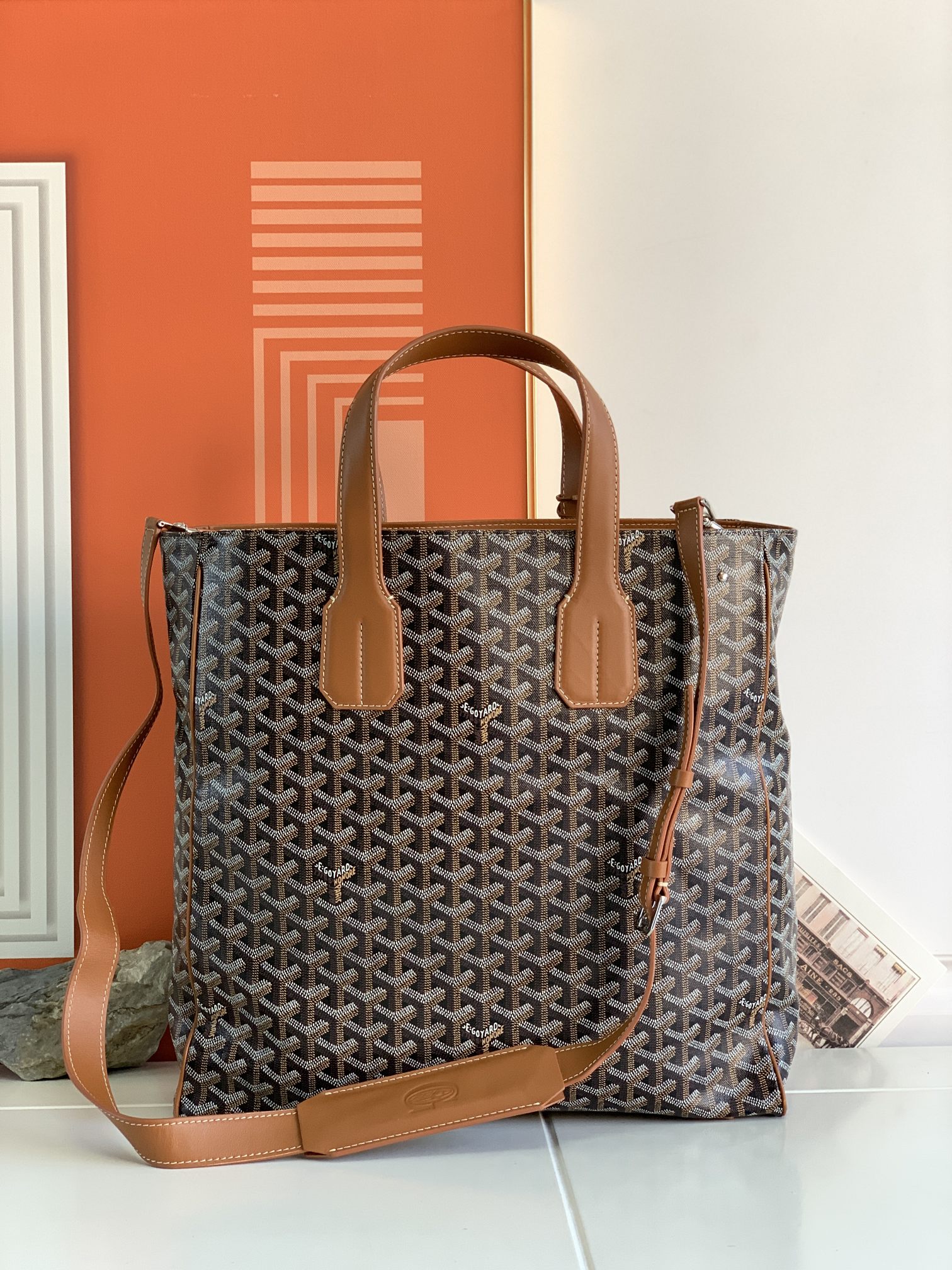 고야드 볼테르 토트백 블랙 탄