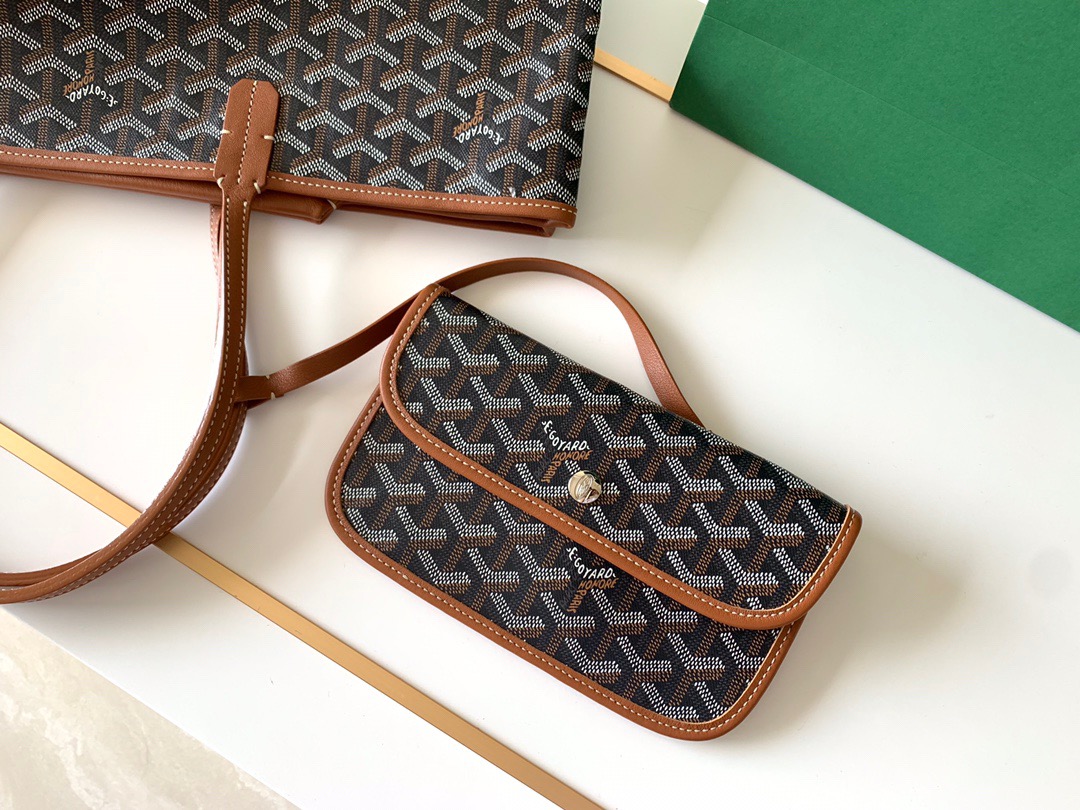 고야드 이자벨백 블랙 탄