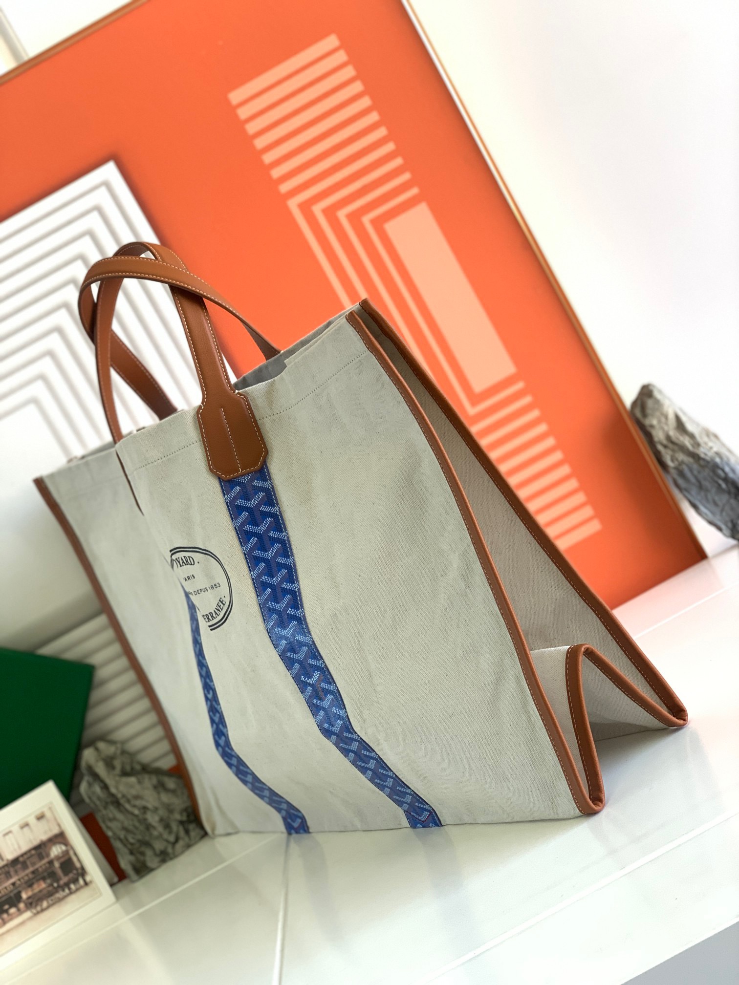 고야드 메디테라니안 리버시블백 스카이 블루