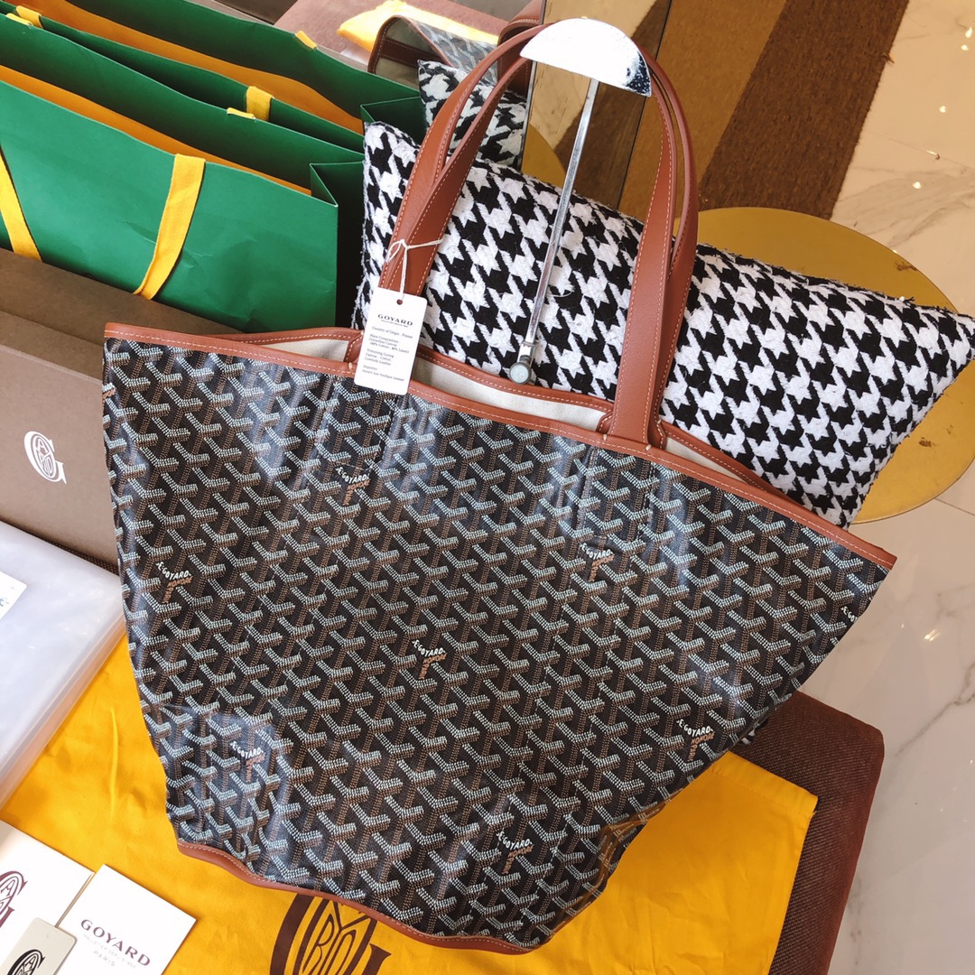 고야드 리버시블 캔버스 쇼퍼 블랙 탄