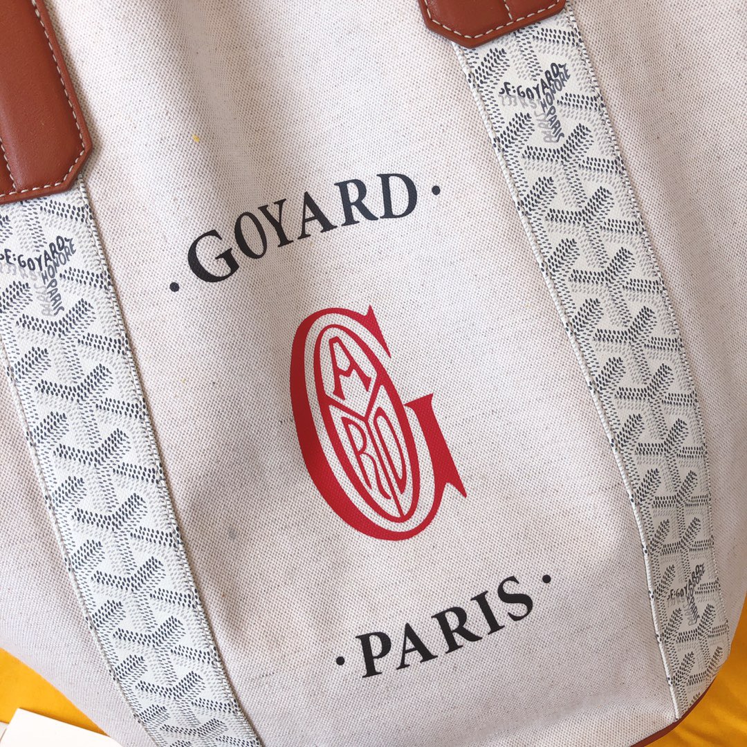 고야드 리버시블 캔버스 쇼퍼백 화이트