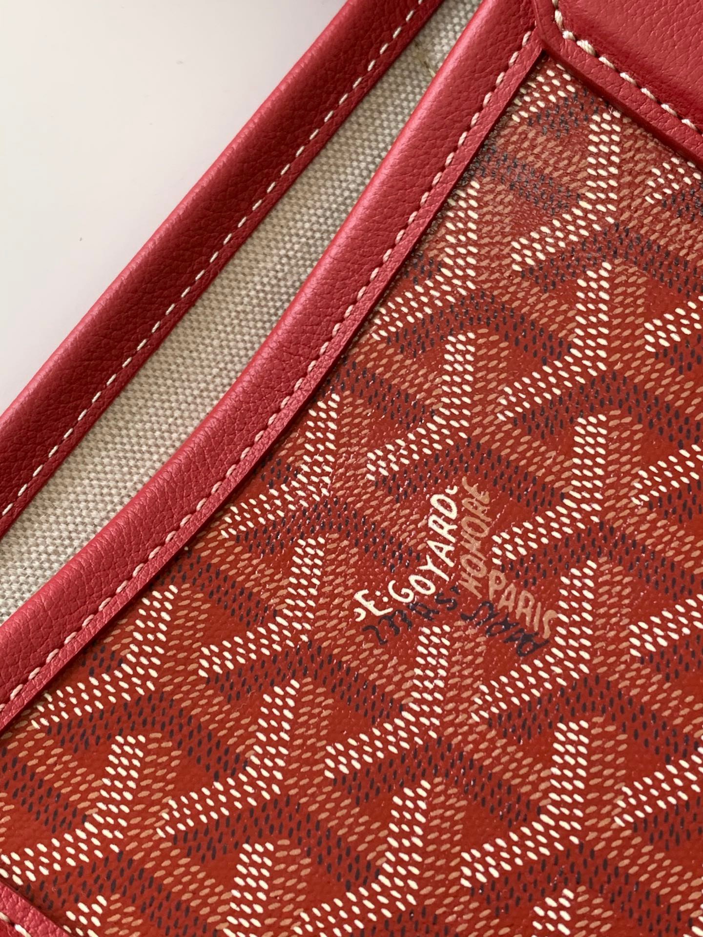 고야드 빌렛 토트백 레드