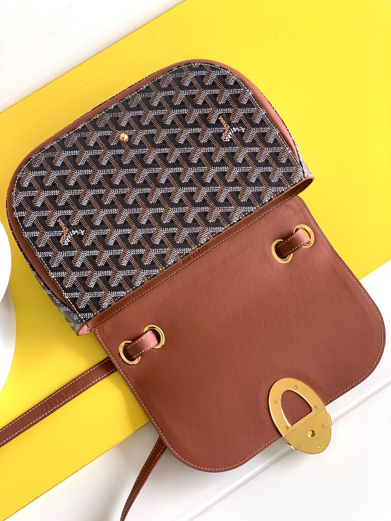 고야드 233 숄더백 블랙 탄