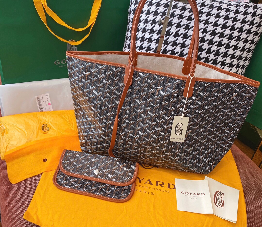 고야드 생루이 블랙 탄 MM 47cm