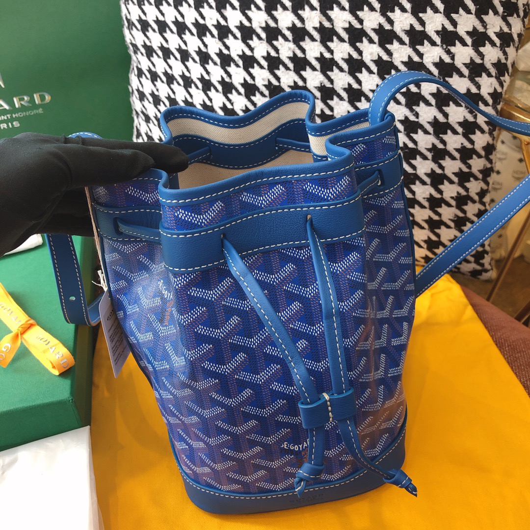 고야드 쁘띠플로 버킷백 스카이 블루