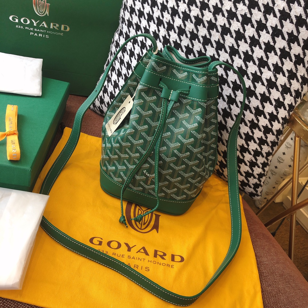 고야드 쁘띠플로 버킷백 그린