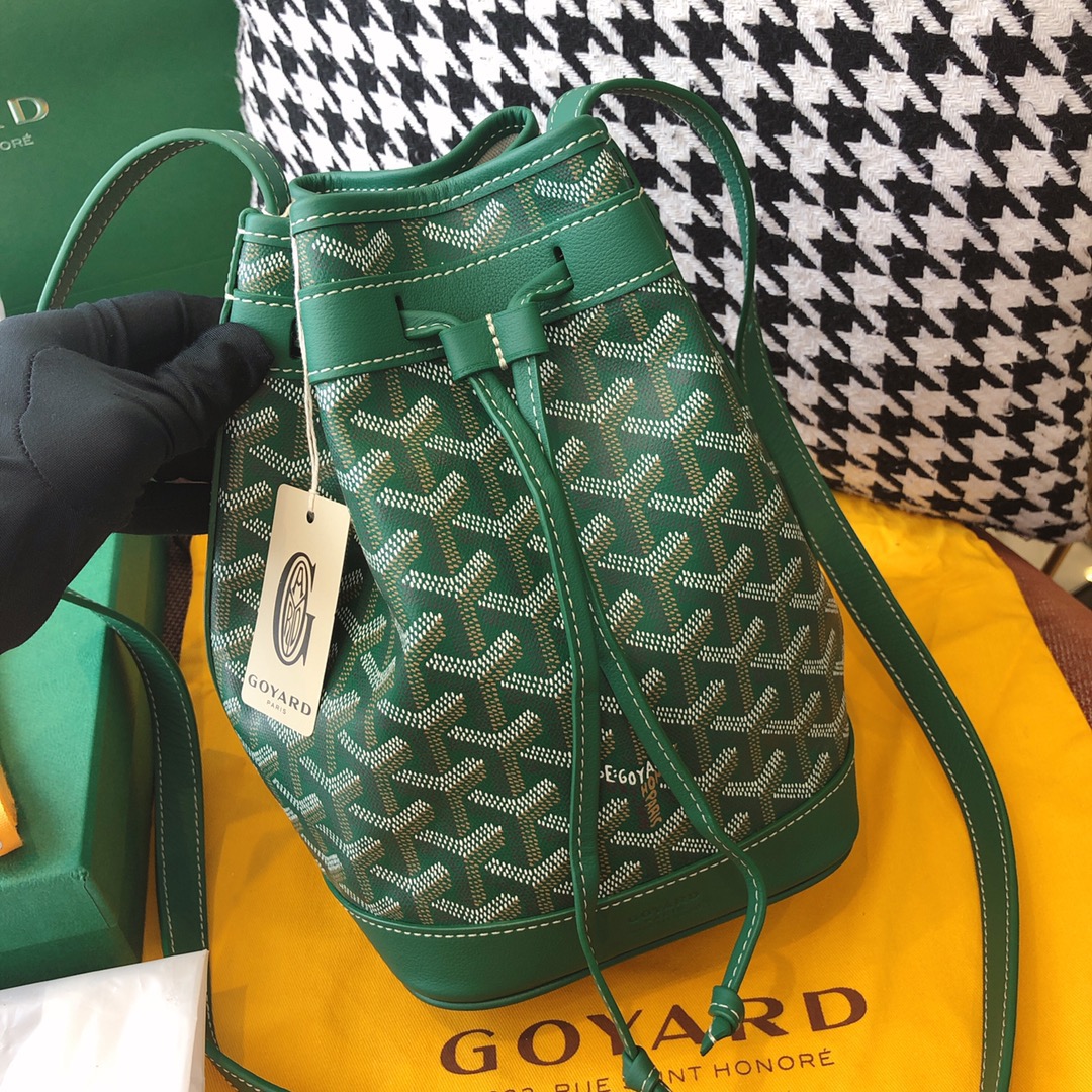 고야드 쁘띠플로 버킷백 그린