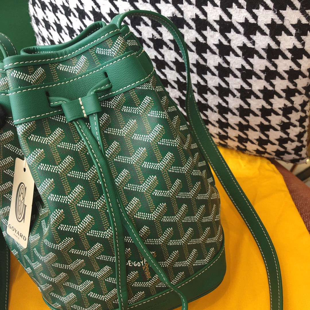 고야드 쁘띠플로 버킷백 그린