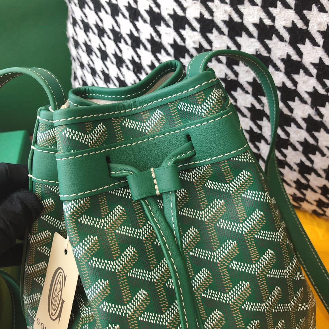 고야드 쁘띠플로 버킷백 그린