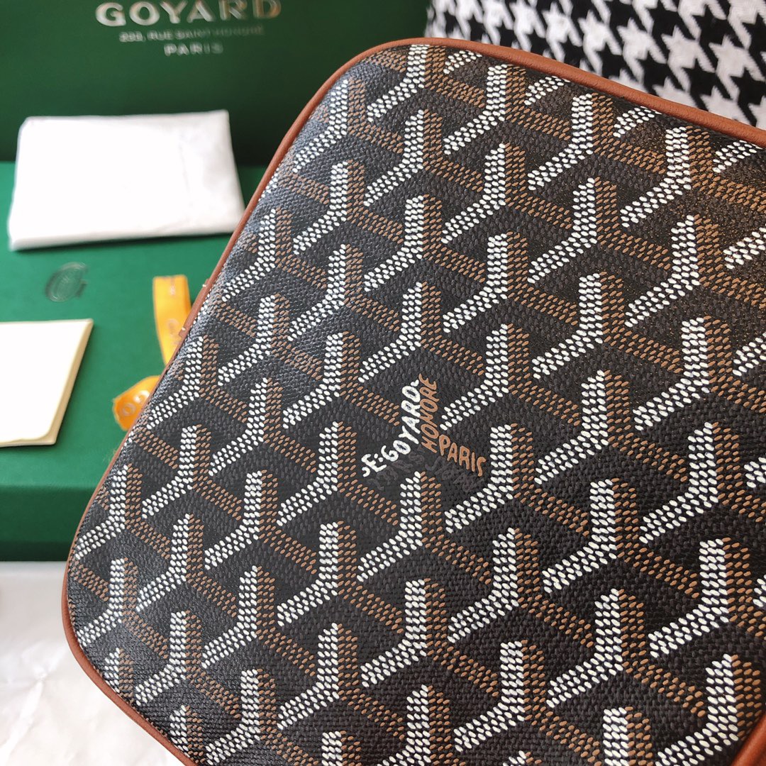 고야드 쁘띠플로 버킷백 블랙 탄